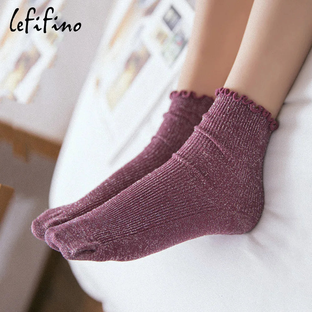 Cozy Lune x Lefifino Retro Socks – Soft Knit Shimmer Socks