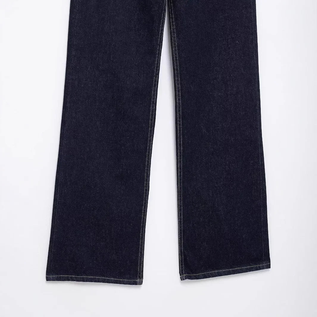 Cozy Lune CurveEase Denim β High-Waist Straight Jeans