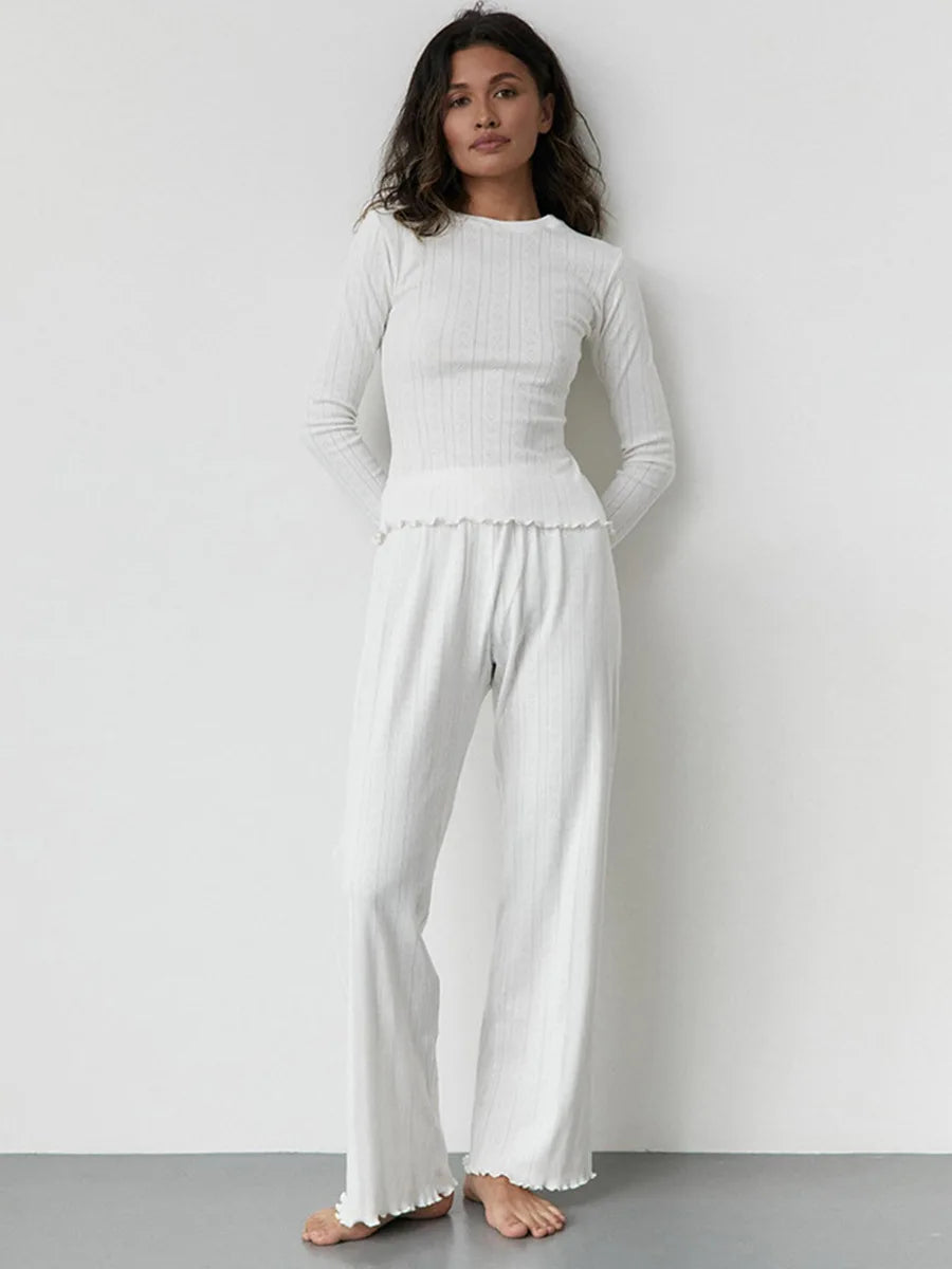 Cozy Lune DreamSoft Home Set β Ribbed Lounge Pajamas
