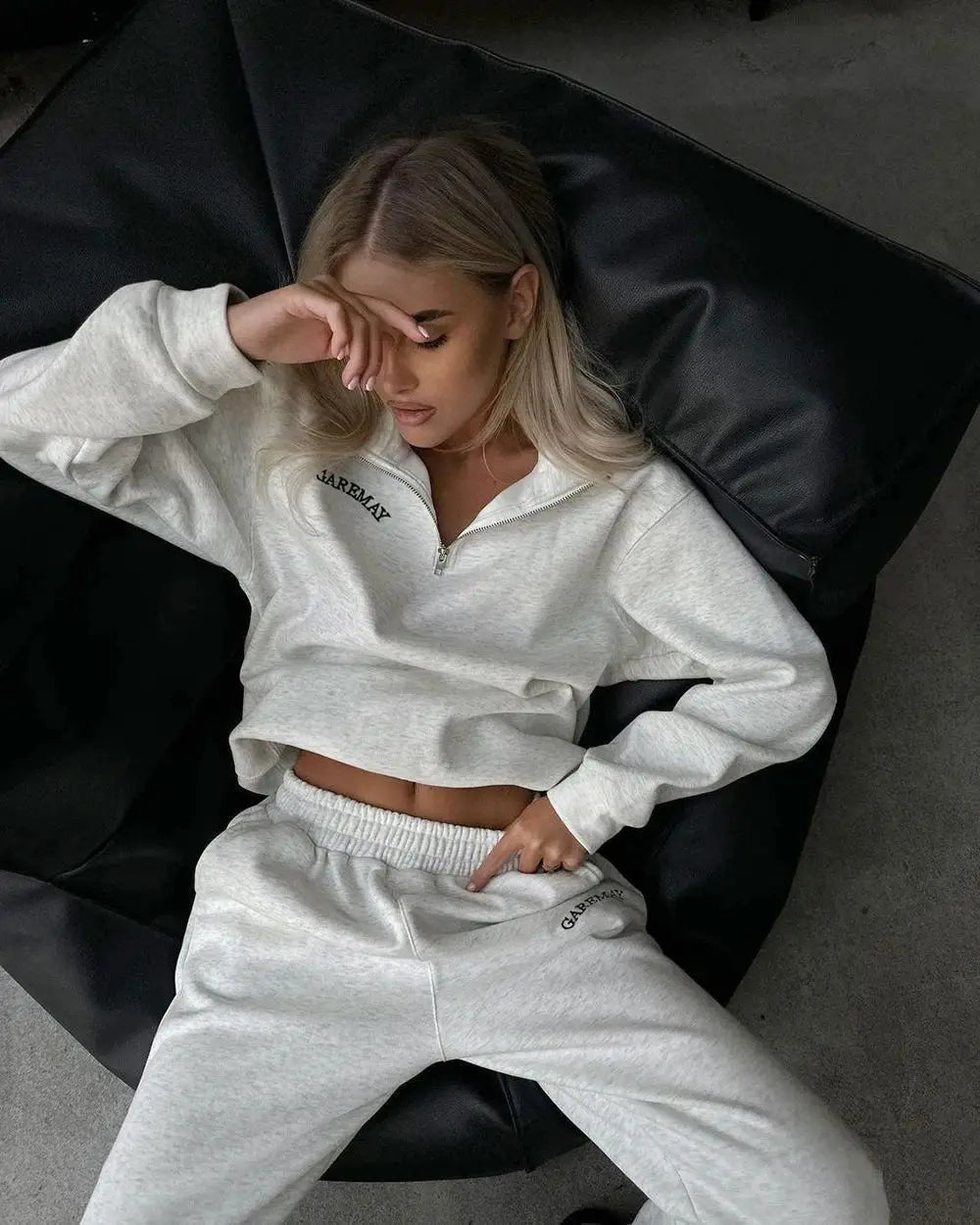 Cozy Lune PureEase Set β Half-Zip Fleece Lounge Set