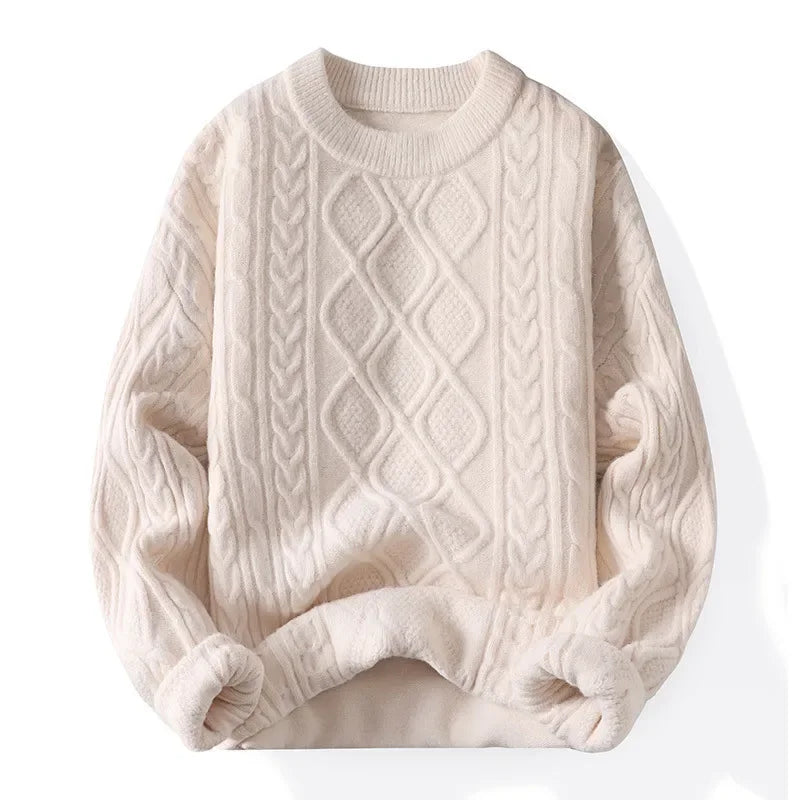 Cozy Lune KnitEase Sweater β Soft Cable Knit Essential