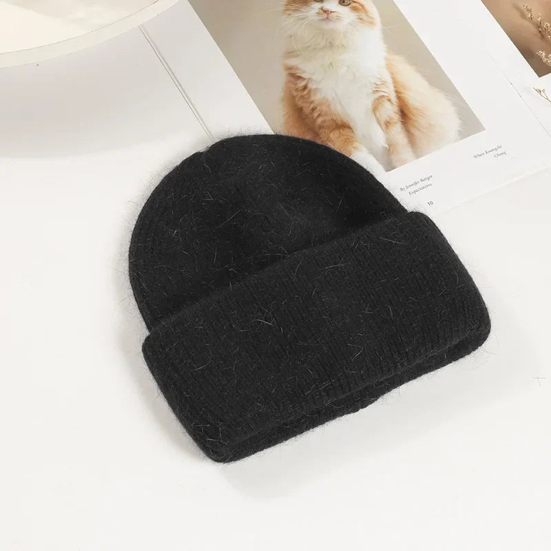 Cozy Lune CloudKnit Beanie β Soft Ribbed Winter Hat