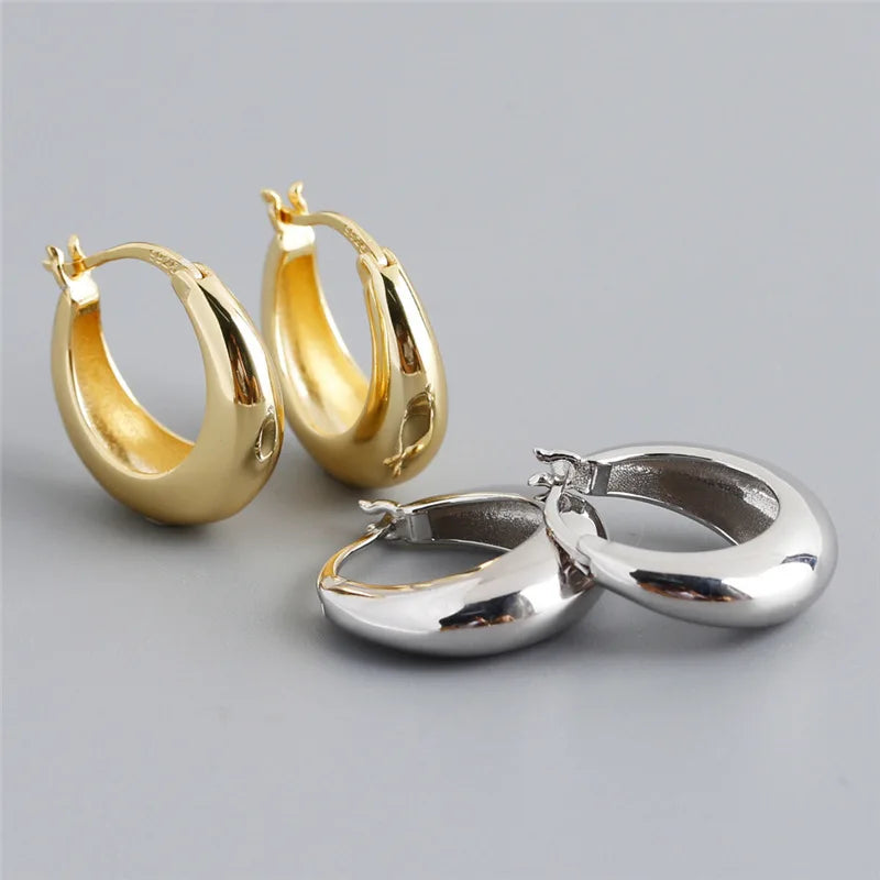 Cozy Lune Gold Chunky Hoop Earrings