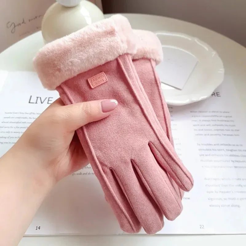 Cozy Lune FrostTouch Gloves – Premium Faux Fur Touchscreen Gloves