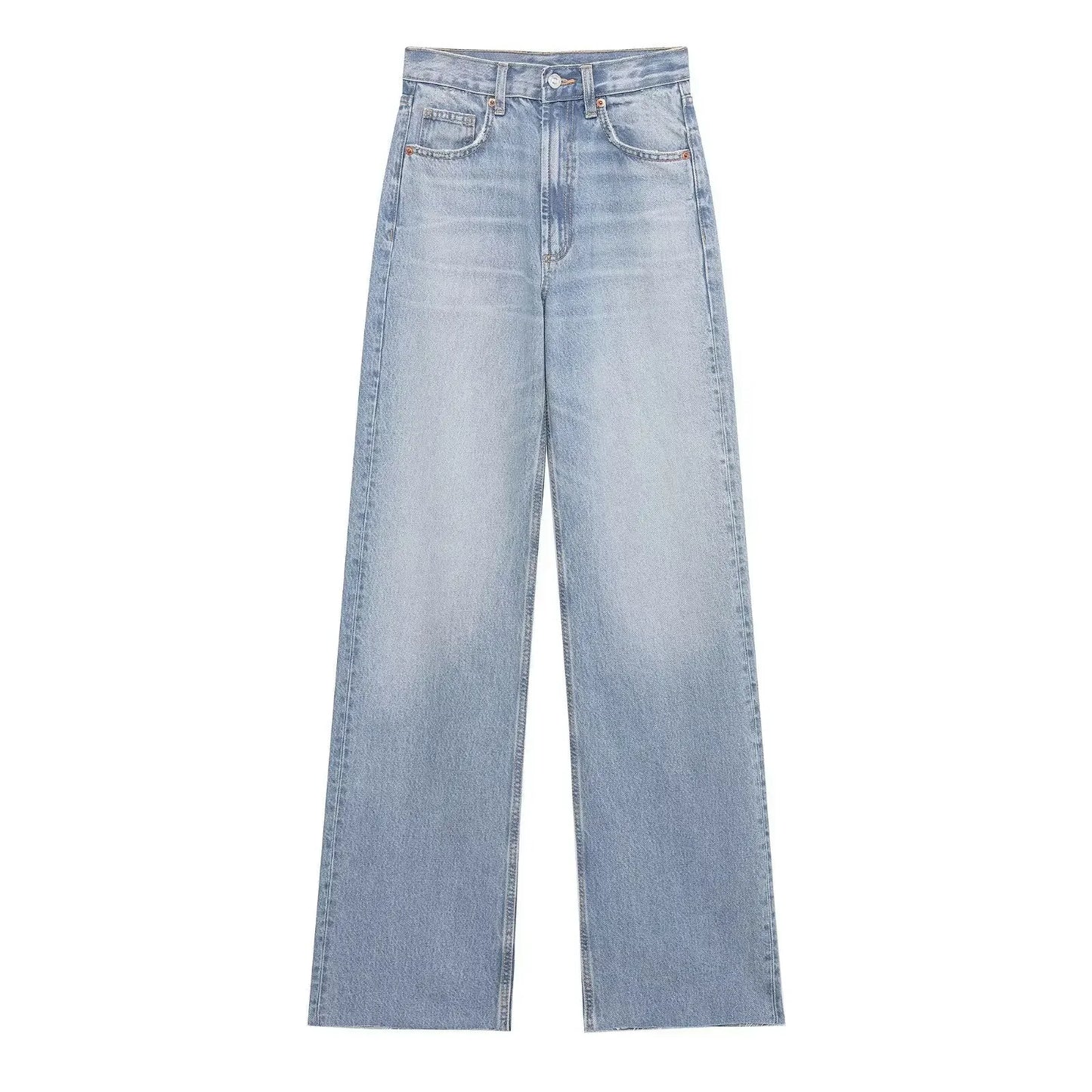 Cozy Lune CurveEase Denim β High-Waist Straight Jeans