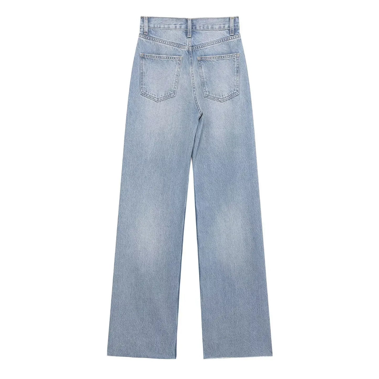 Cozy Lune CurveEase Denim β High-Waist Straight Jeans