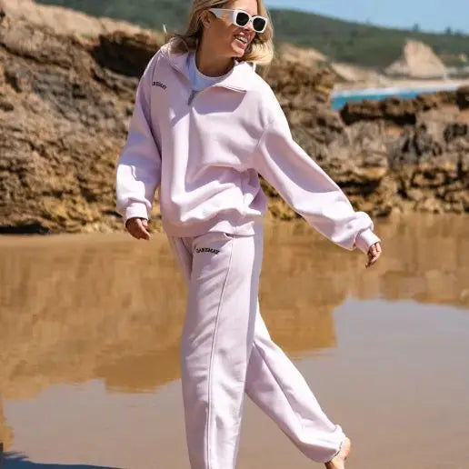 Cozy Lune PureEase Set β Half-Zip Fleece Lounge Set