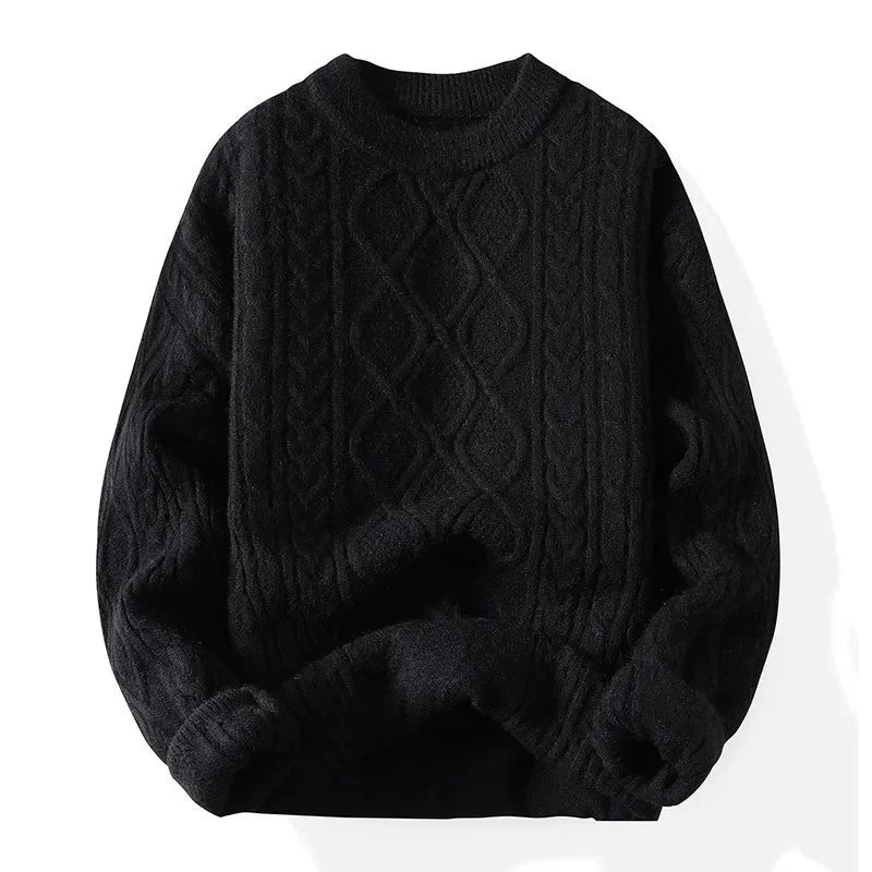 Cozy Lune KnitEase Sweater β Soft Cable Knit Essential