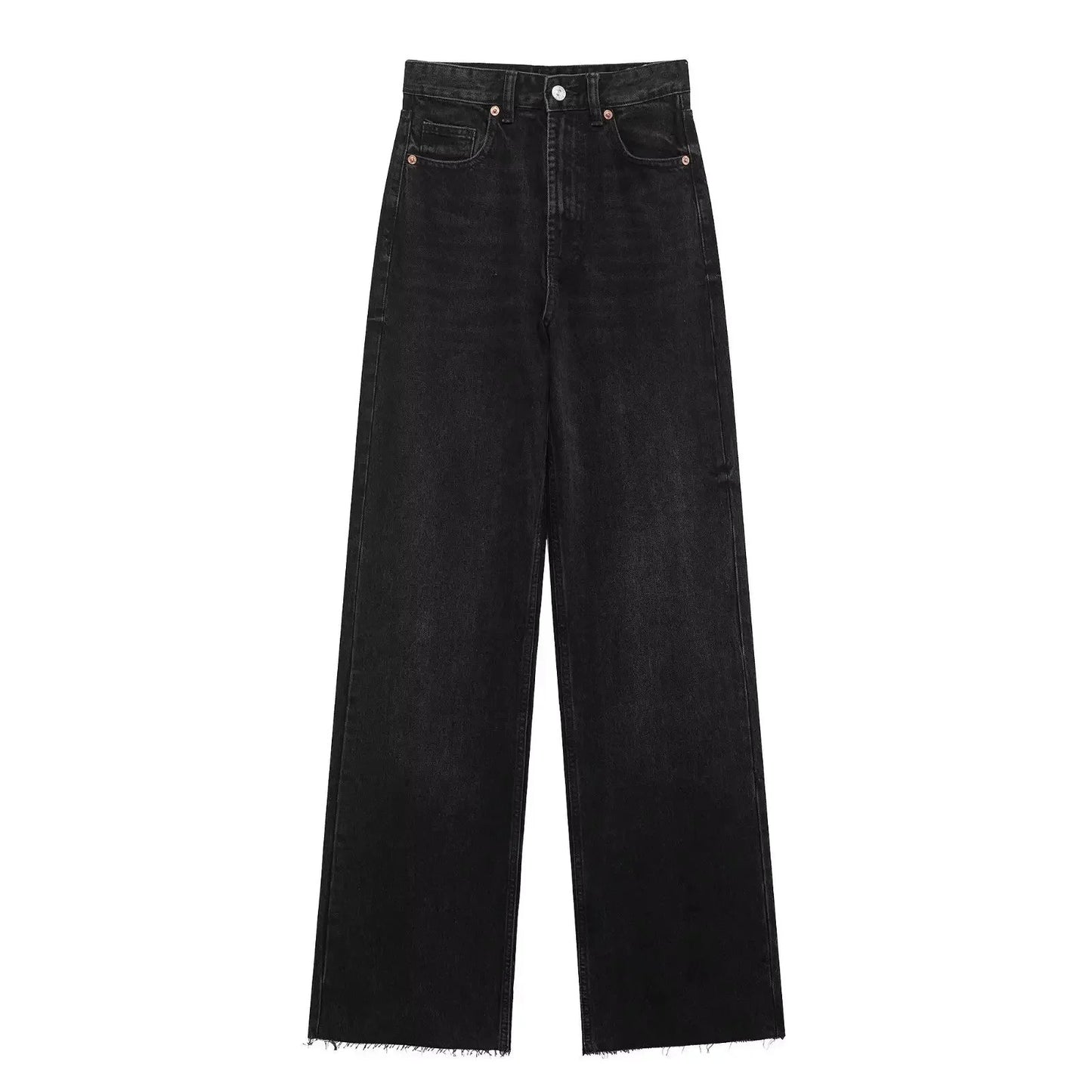 Cozy Lune CurveEase Denim β High-Waist Straight Jeans