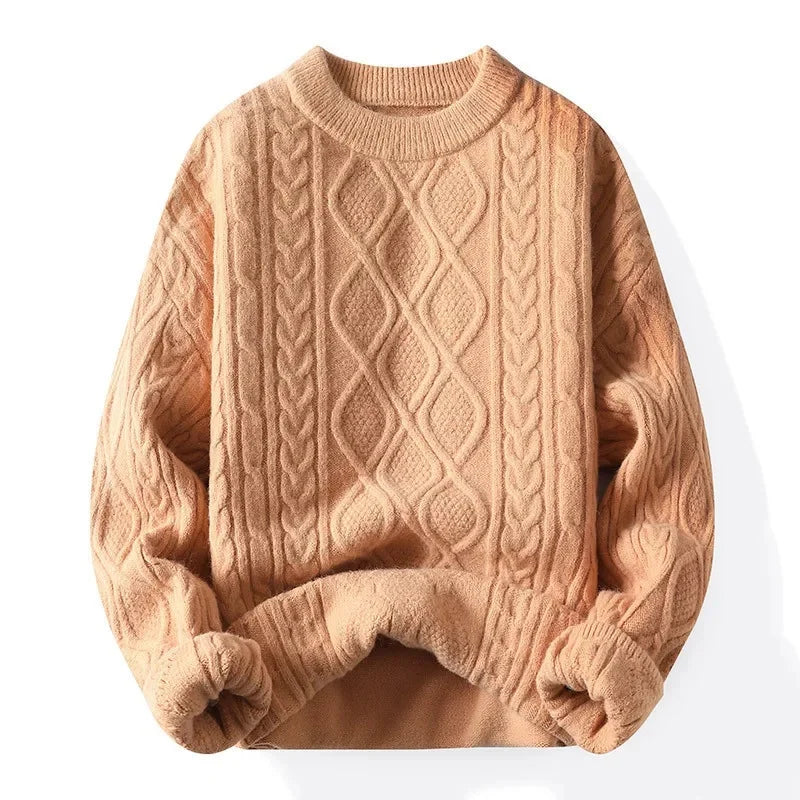 Cozy Lune KnitEase Sweater β Soft Cable Knit Essential
