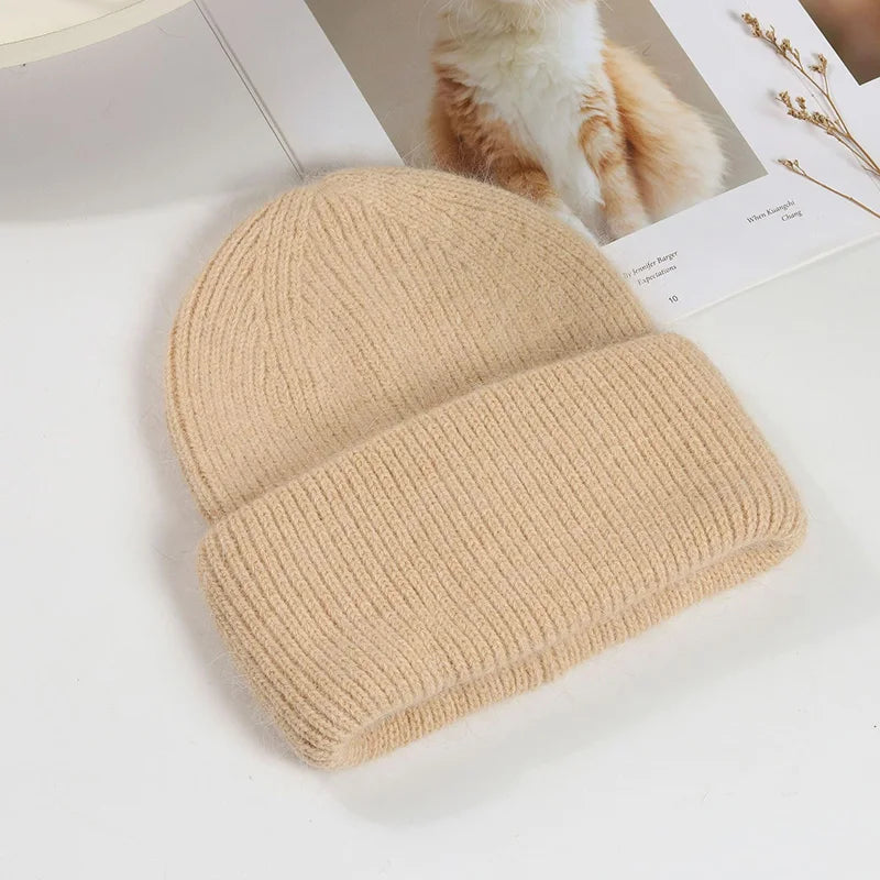Cozy Lune CloudKnit Beanie β Soft Ribbed Winter Hat