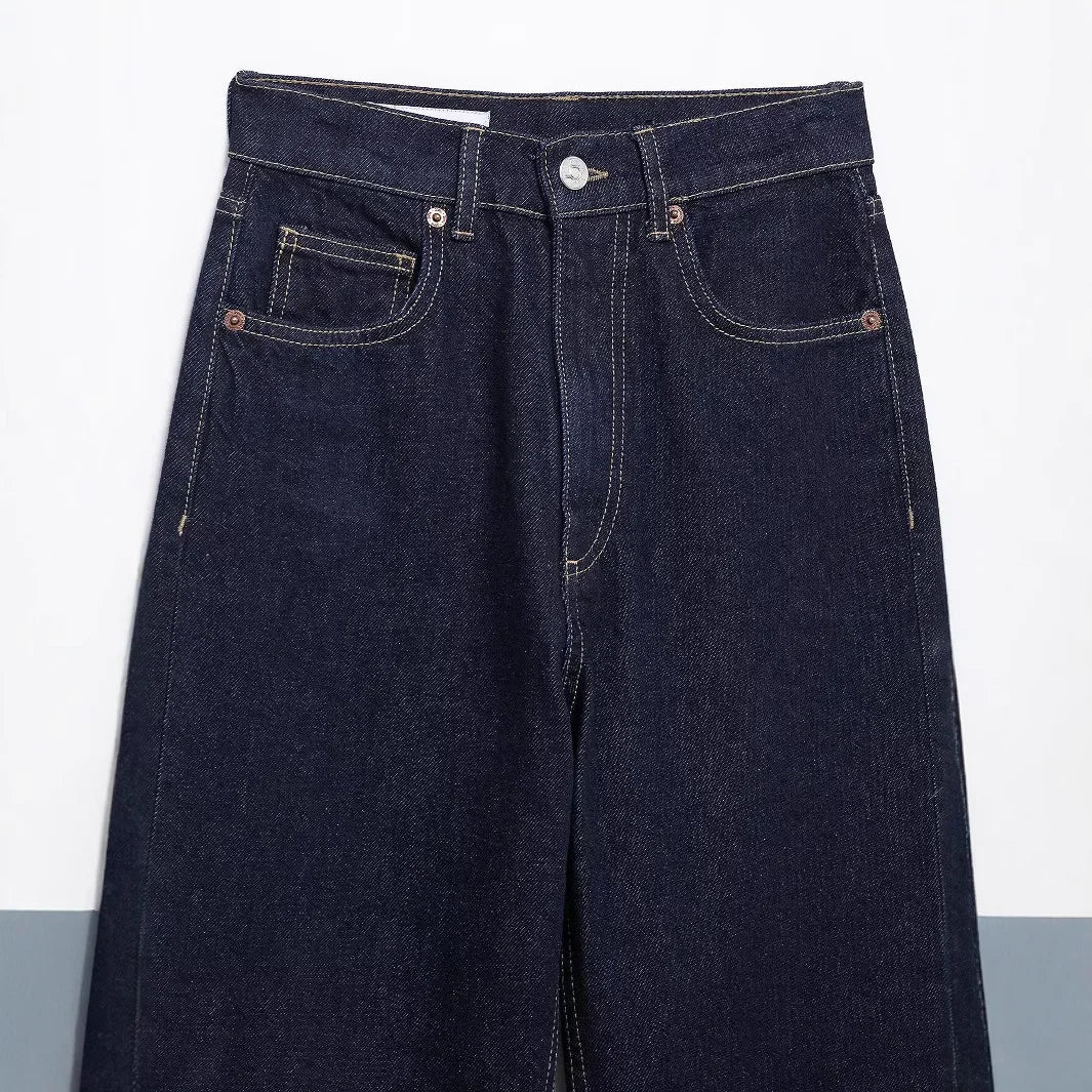 Cozy Lune CurveEase Denim β High-Waist Straight Jeans
