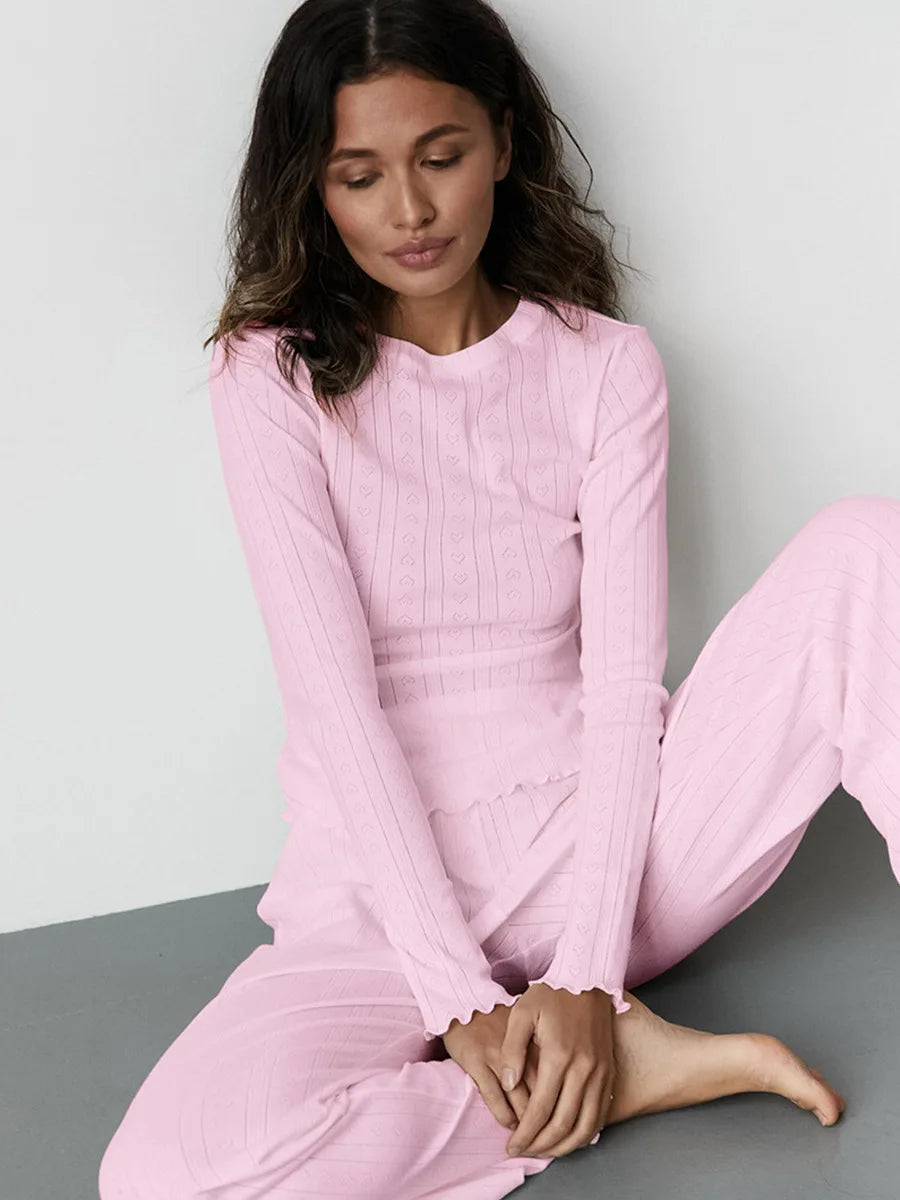 Cozy Lune DreamSoft Home Set β Ribbed Lounge Pajamas