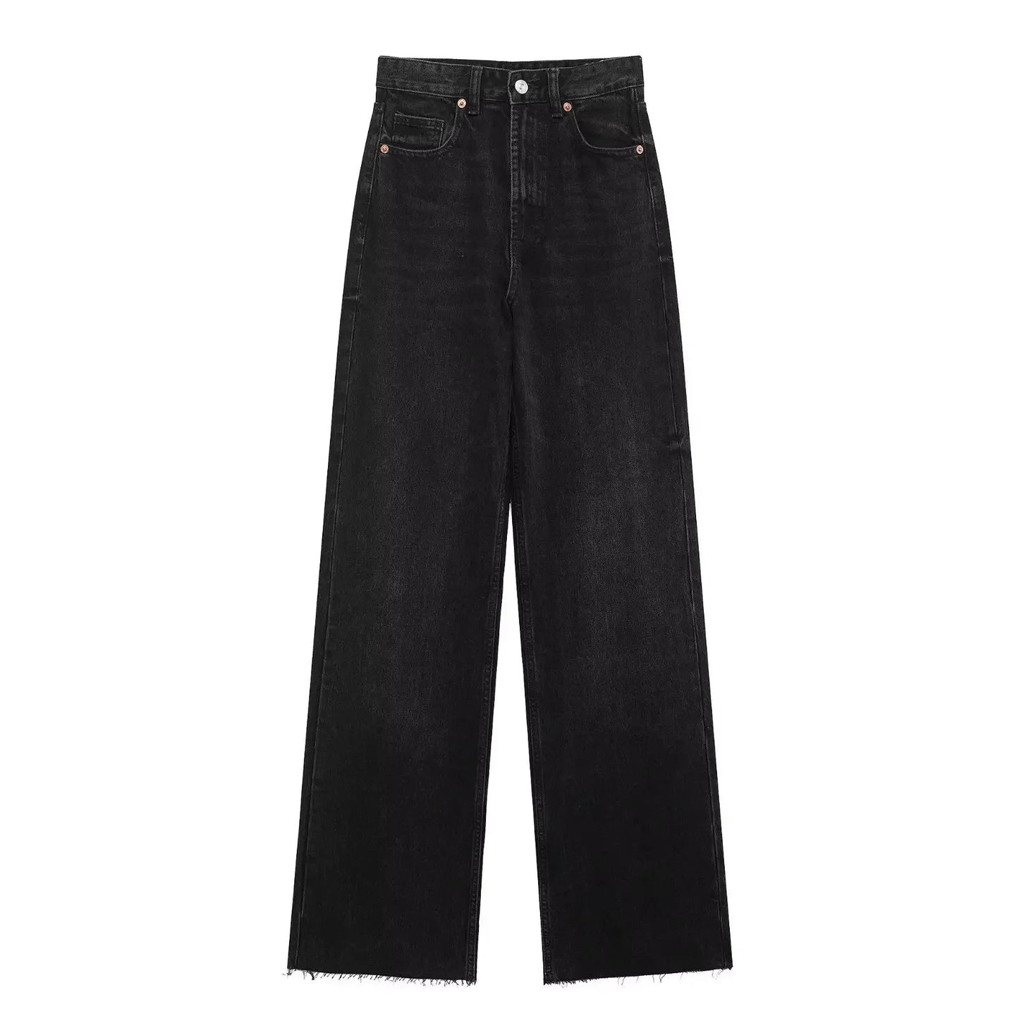 Cozy Lune CurveEase Denim β High-Waist Straight Jeans
