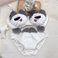 Cozy Lune Puppy Set โ Fluffy Dog Bikini
