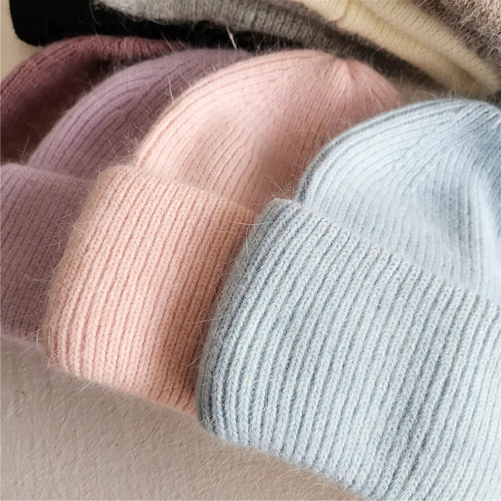 Cozy Lune CloudKnit Beanie β Soft Ribbed Winter Hat
