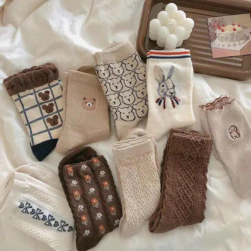 Cozy Lune WarmHearts Set – 5-Pair Cozy Socks Collection
