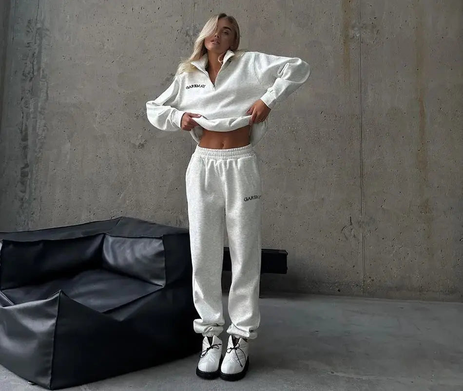 Cozy Lune PureEase Set β Half-Zip Fleece Lounge Set