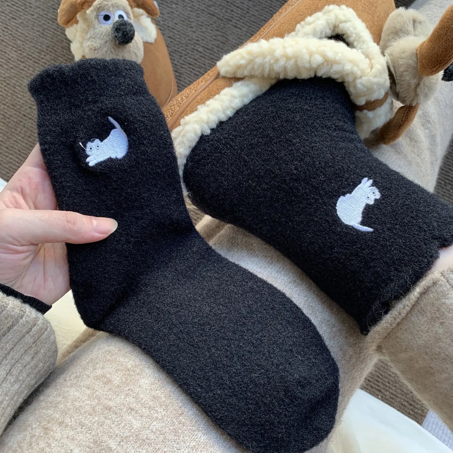 Cozy Lune PurrSoft Socks β Fluffy Cat Sets