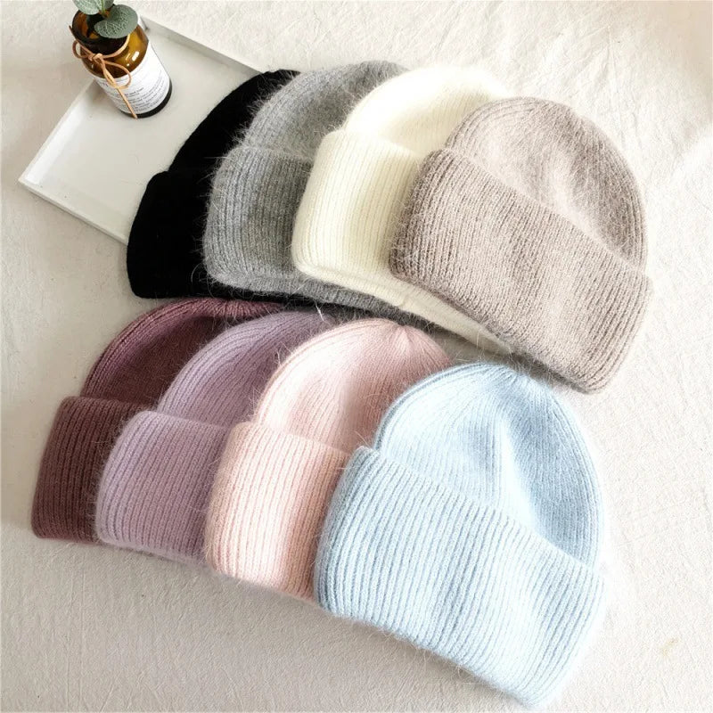 Cozy Lune CloudKnit Beanie β Soft Ribbed Winter Hat
