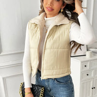 Cozy Lune SoftShell Vest – Reversible Sherpa Puffer