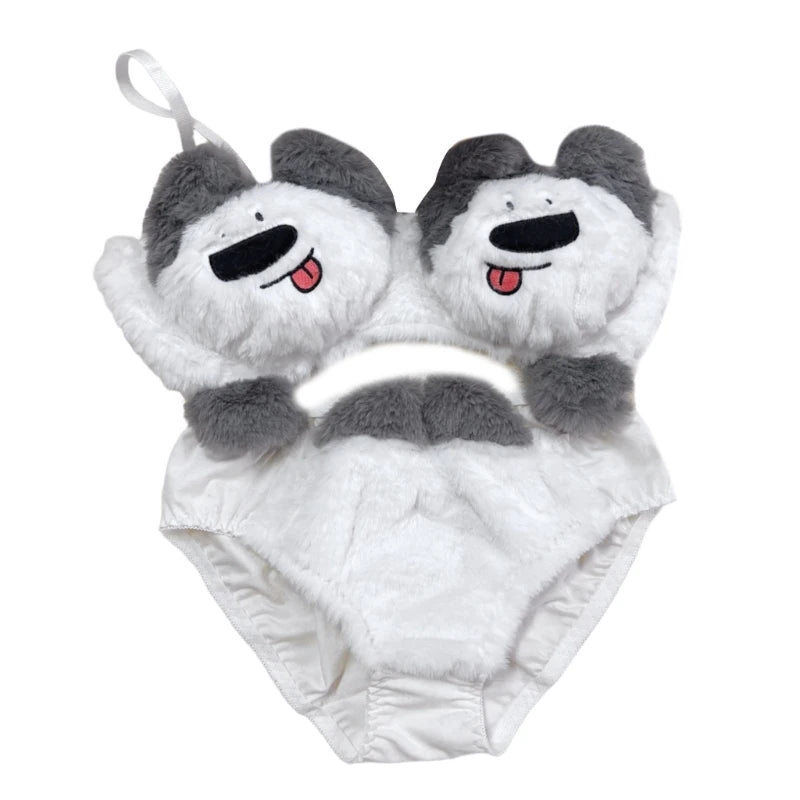 Cozy Lune Puppy Set โ Fluffy Dog Bikini
