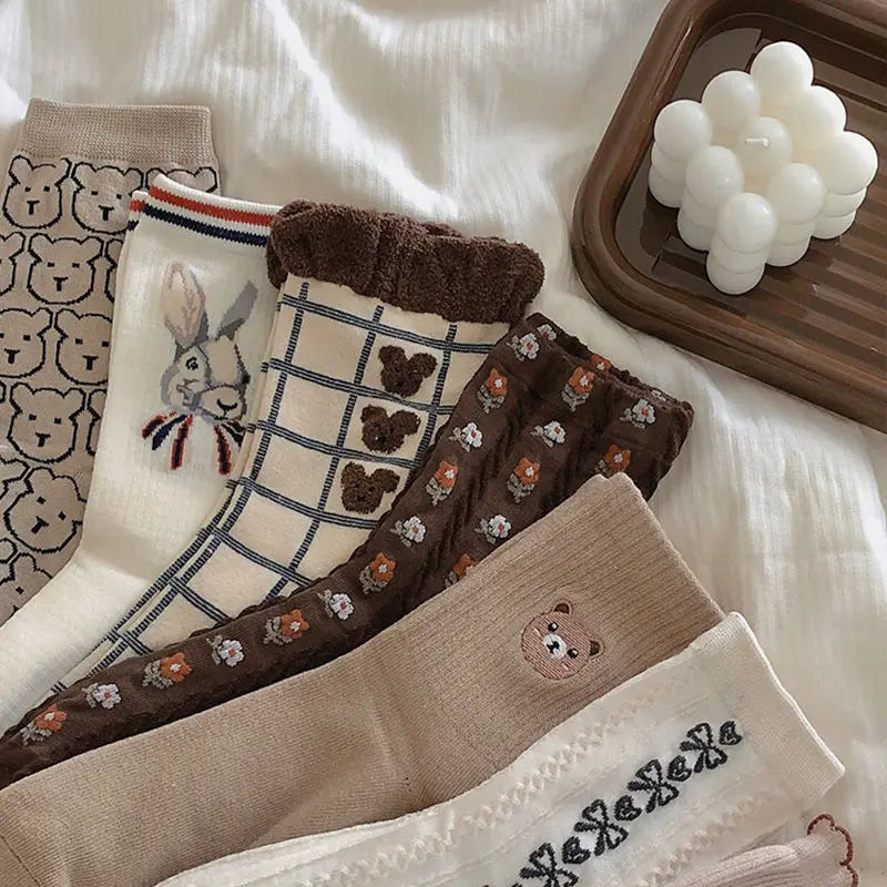 Cozy Lune WarmHearts Set – 5-Pair Cozy Socks Collection