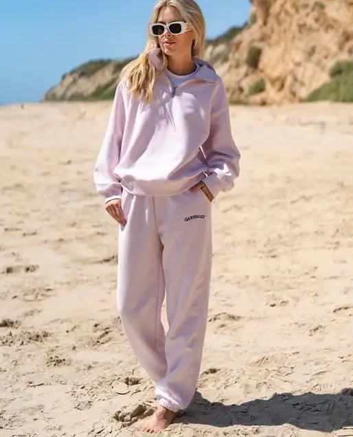 Cozy Lune PureEase Set β Half-Zip Fleece Lounge Set