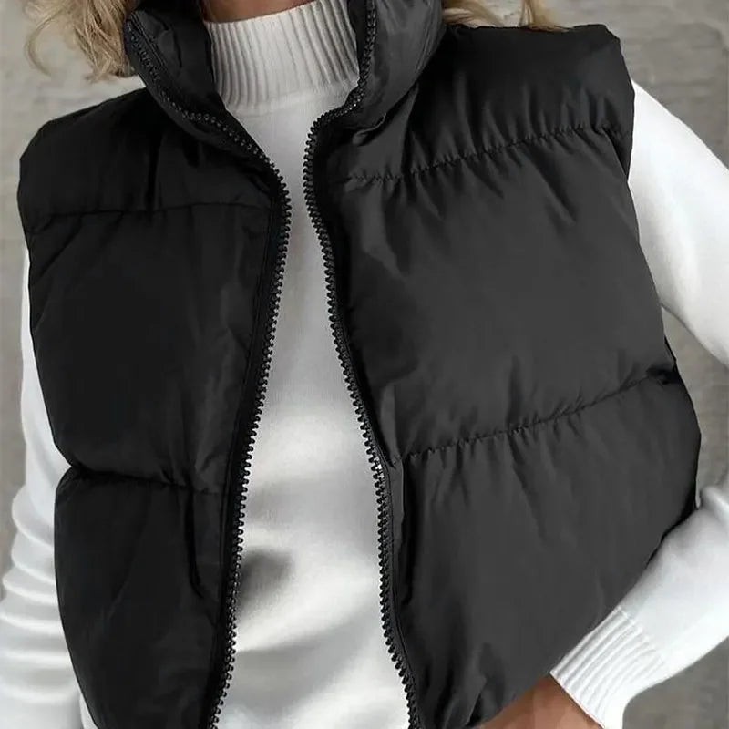 Cozy Lune CloudVest β Cropped Puffer Vest
