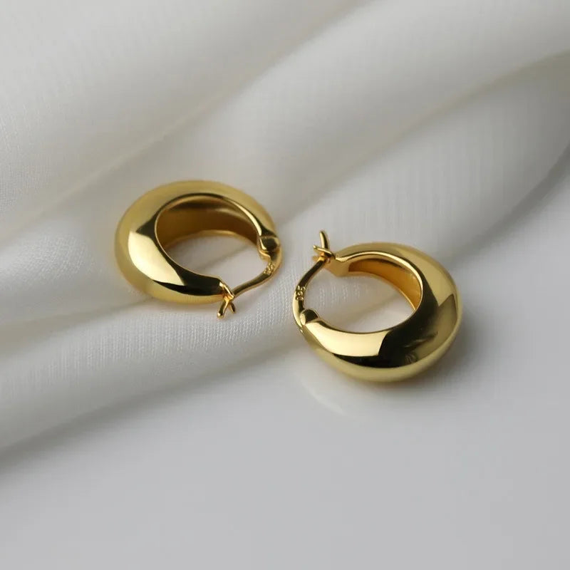 Cozy Lune Gold Chunky Hoop Earrings