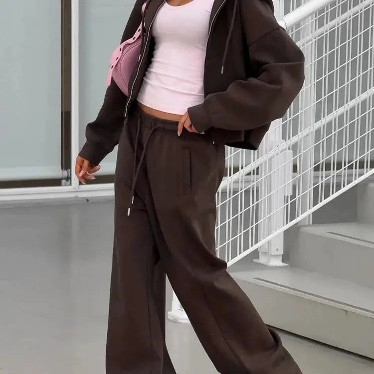Cozy Lune EaseSet β Oversized Fleece Lounge Tracksuit
