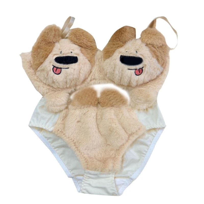 Cozy Lune Puppy Set โ Fluffy Dog Bikini