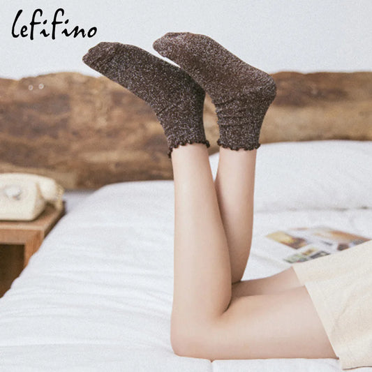 Cozy Lune x Lefifino Retro Socks – Soft Knit Shimmer Socks