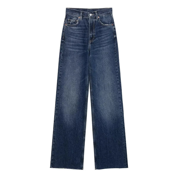 Cozy Lune CurveEase Denim – High-Waist Straight Jeans