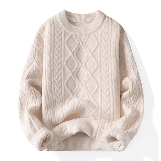 Cozy Lune KnitEase Sweater – Soft Cable Knit Essential