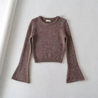Cozy Lune KnitEase Sweater – Slim Fit Flared-Sleeve Knit Top