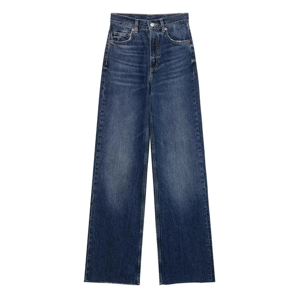 Cozy Lune CurveEase Denim – High-Waist Straight Jeans