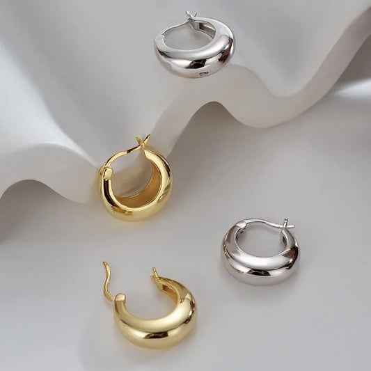 Cozy Lune Gold Chunky Hoop Earrings
