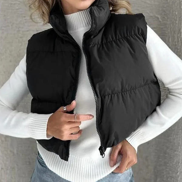 Cozy Lune CloudVest – Cropped Puffer Vest