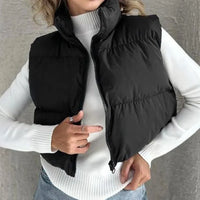 Cozy Lune CloudVest – Cropped Puffer Vest