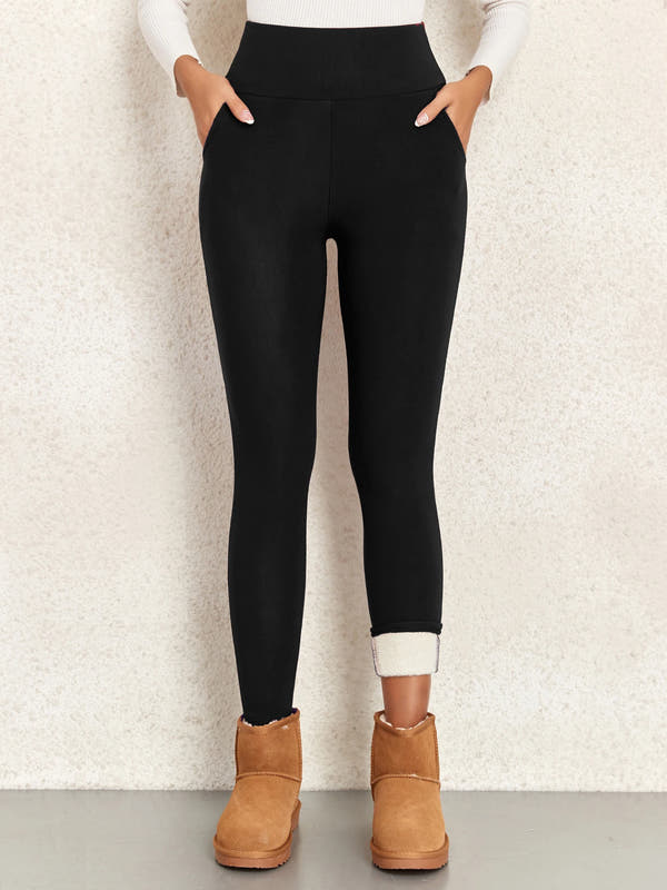 Cozy Lune HeatFlex Pocket Leggings – Fleece-Lined Winter Comfort