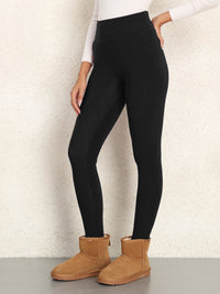 Cozy Lune HeatFlex Pocket Leggings – Fleece-Lined Winter Comfort
