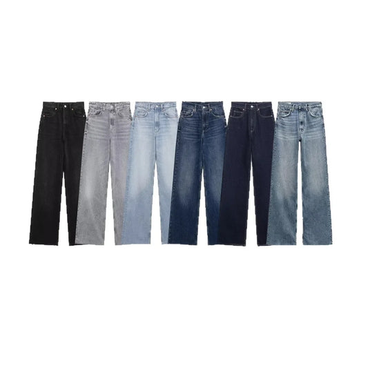 Cozy Lune CurveEase Denim – High-Waist Straight Jeans