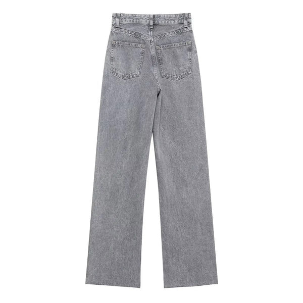 Cozy Lune CurveEase Denim – High-Waist Straight Jeans