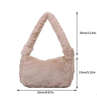 Cozy Lune PlushTote – Faux Fur Shoulder Bag