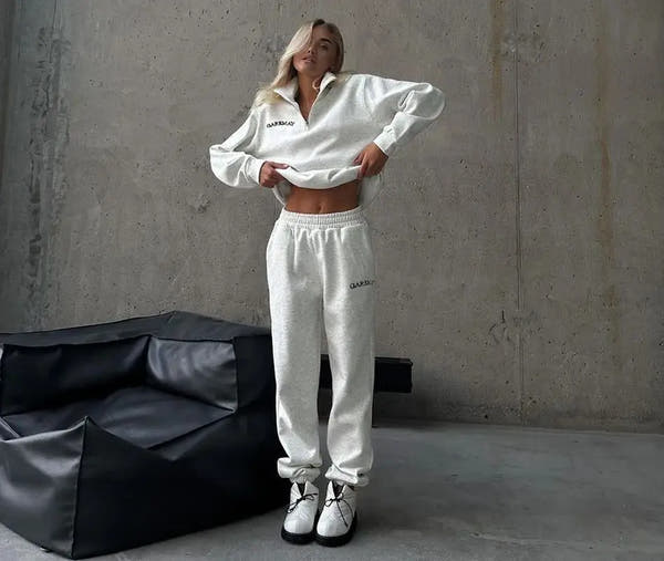 Cozy Lune PureEase Set – Half-Zip Fleece Lounge Set
