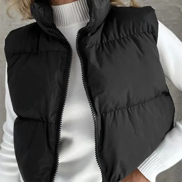 Cozy Lune CloudVest – Cropped Puffer Vest