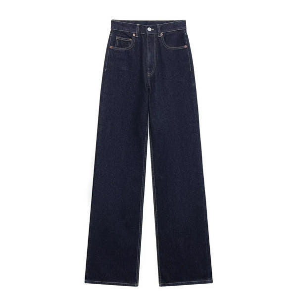 Cozy Lune CurveEase Denim – High-Waist Straight Jeans