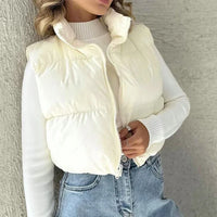 Cozy Lune CloudVest – Cropped Puffer Vest