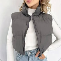 Cozy Lune CloudVest – Cropped Puffer Vest